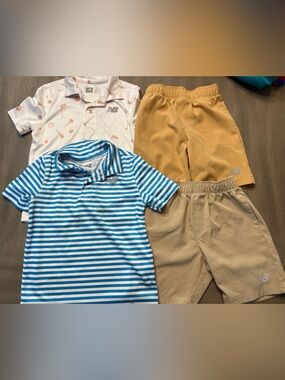 New balance boys bundle lot of 2 golf polo collared matching outfit sets 4T